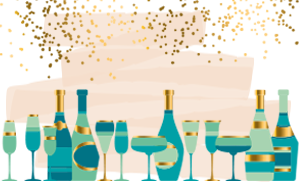 bouteilles Dessinde bouteilles de champagne
