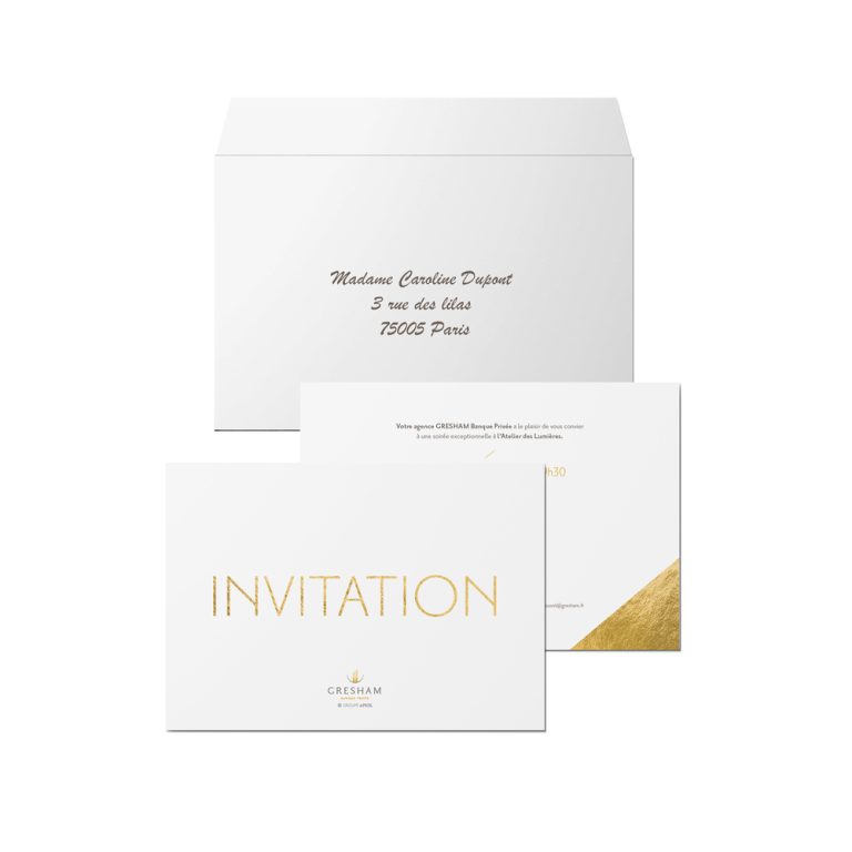 Cartes invitations évènements | GRESHAM