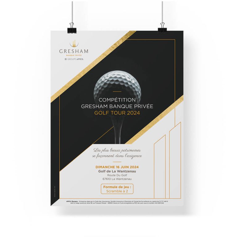 GRESHAM | Affiche Golf Tour 2024