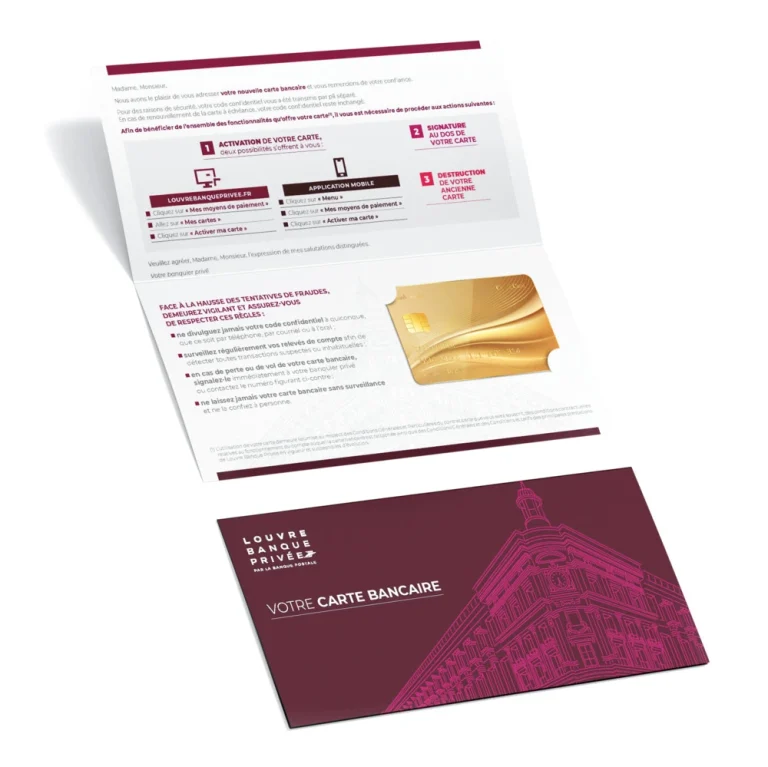Louvre Banque Privée  | Dépliant de présentation pour carte