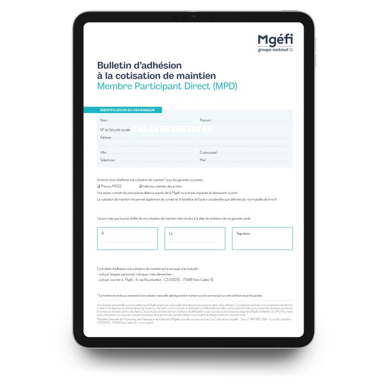 Mgéfi | Bulletin d’adhésion