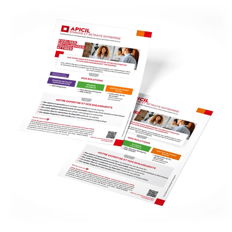 Groupe APICIL | Flyer épargne et retraite entreprise